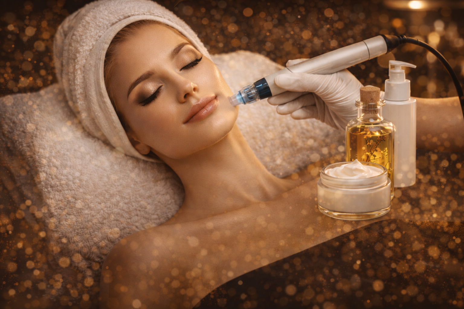 Luxury Hydra Facial treatment in progress